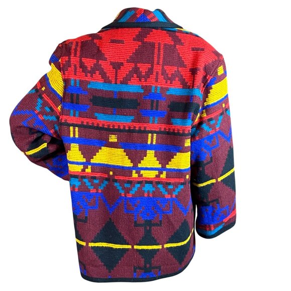 Jofeld VTG Southwest Aztec BOHO Coat Jacket Womens L #80P - Picture 5 of 7